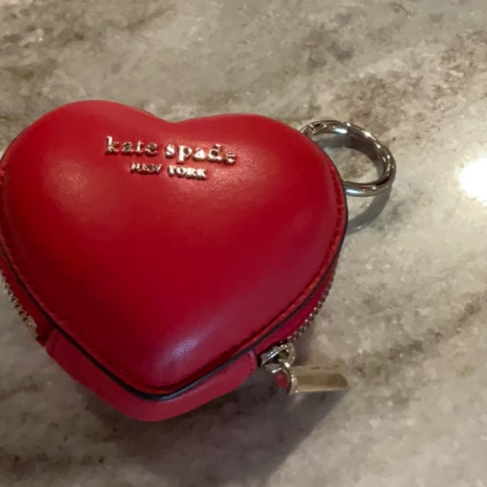 Adorable puffy Kate Spade coin purse key chain